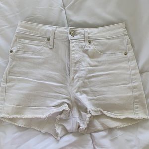 Simone high rise white shorts